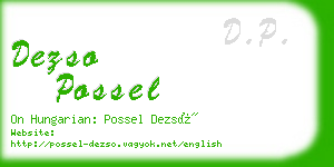 dezso possel business card